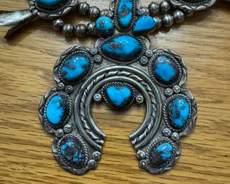 sterling silver squash blossom necklace 