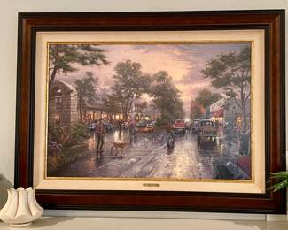 Excellent Large Thomas Kinkade Limited Edition Print Art.