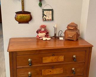 Super Excellent Antique 4 drawer Chest with perfect dangle drawer pulls.