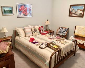 Vintage Jenny Lind style twist Bed