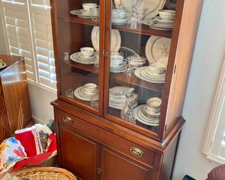 Duncan Phyfe Style China Cabinet, not an overwhelming size.