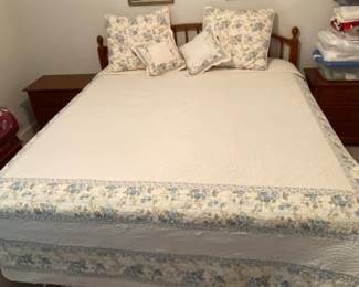 EXCELLENT Like NEW King size Bed, Mattress, Headboard & Frame. King Quilt set sold separately.