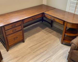 Excellent Corner Oak desk, could be just one piece if desired.