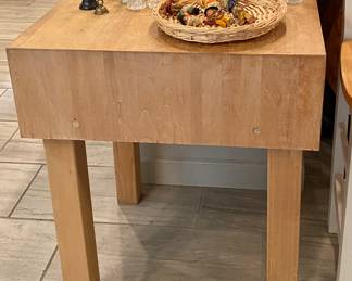 Vintage Butcher Block, not a super heavy.