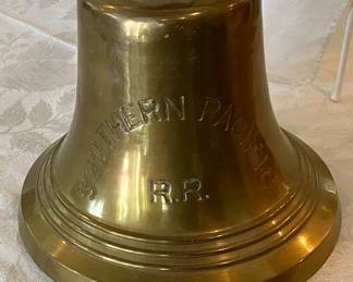 Vintage HEAVY Brass Southern Pacific RR Railroad Bell