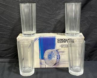 4 Crown Corning Crossings 14 Oz Beverage Glasses