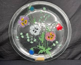 Travis Collection Signed Fused Glass Plate