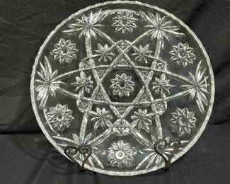 Anchor Hocking Star of David 11" Platter