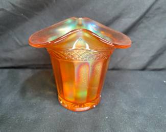Northwood Marigold Iridescent Hat Vase