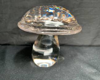 Glass Mushroom Paperweight