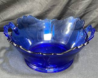 Cobalt Blue LE Smith Handled Serving Bowl