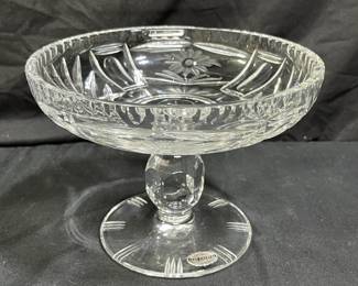 Hand Cut West German Crystal Pedestal Compote