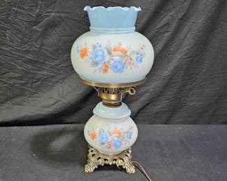 VTG Gone with The Wind Style 3-Way Hurricane Lamp