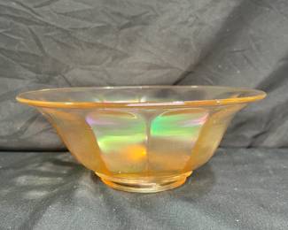 Imperial Marigold Panel Carnival Glass Glass Bowl