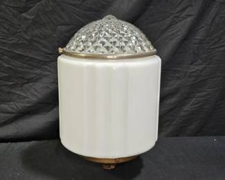 ATQ 10-20s Milk Glass Skyscraper Hanging Pendant