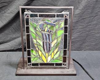 Stained Glass Jack-In-The-Pulpit Mini Window Lamp