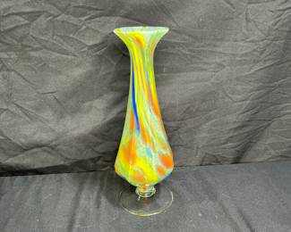 Rare Italian MCM End of Day Slag Murano Vase