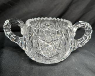 ABP Lead Crystal Pinwheel Cut Sugar Bowl