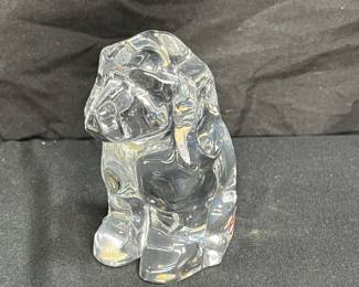 Signed Orrefurs Sweden Solid Crystal Puppy