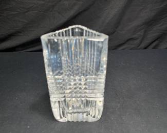 Rogaska Crystal Triangle Ribbed Vase