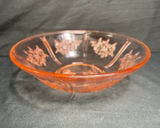 Federal Pink Depression Rose of Sharon Bowl