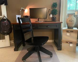 Wood Two Drawer Desk