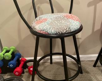 Pottery Barn Bar Stool, weight set, 25lb plates