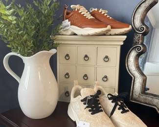 Tory Burch Good Luck Trainer Sneakers, Tory Burch Good Luck Trainers Terri Cloth, White jewelry apothecary cabinet
