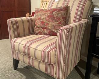 Striped accent chair