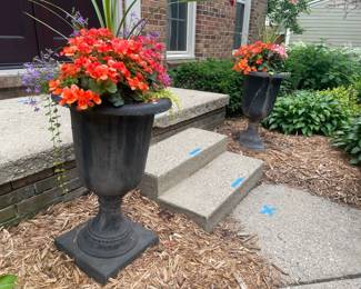 Various outdoor planters