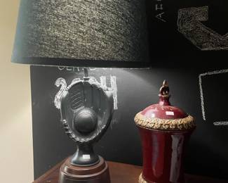 Pottery Barn baseball glove name lamp