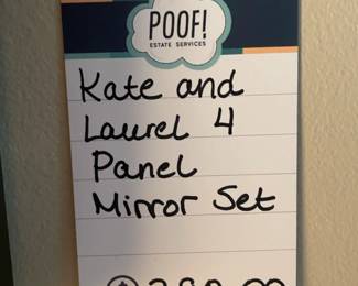 Kate and Laurel 4 Panel Mirror Set
