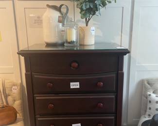 Ragazzi dresser with glass top, Terracotta Pitcher Vase, Threshold Faux Eucalyptus Plant
