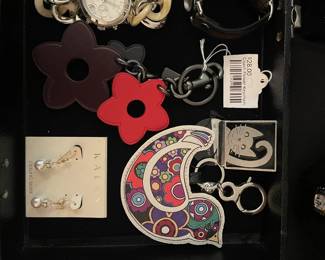 Coach Flower Keychain, Kalan Sterling Earrings, Keychains 