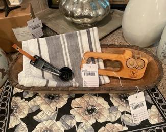 Kirkland Bark Trim Bowl,  Wusthof Knife Sharpener, Vera Bradley Placemat