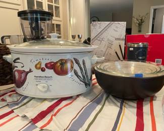Hamilton Beach Slow Cooker, Duralex Mixing Bowl Set
