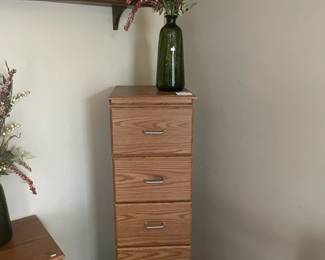5 Drawer Cabinet, Vase with Floral Arrangement