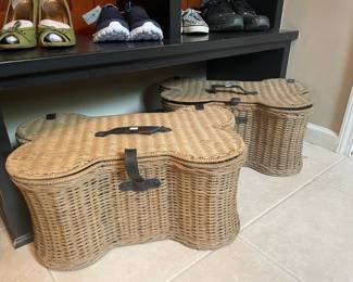 Dog Bone Wicker Baskets