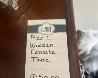 Pier 1 Wooden Console Table
