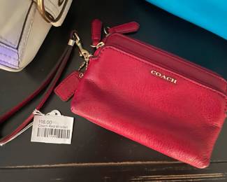 Coach Red Wristlet