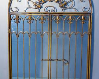 Wrought Iron Decorative Mirror, 54" x 33"