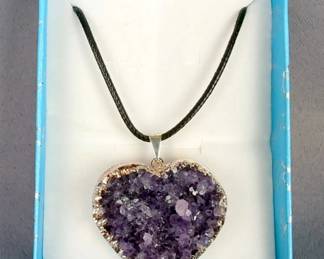 Natural Stone Pendant Necklaces Including Citrine, Rose Quartz, And Amethyst, Total Qty 4