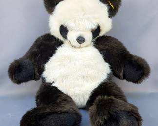 Steiff Panda Bear, 27" Tall, With Button 0323/65
