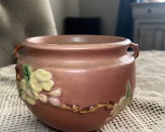 Roseville Pink Apple Blossom Jardiniere, 300-4"