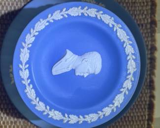 Wedgewood Blue (England) John F Kennedy Trinket Dish