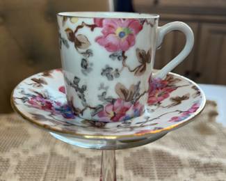 Royal Standard Bone China, Demitasses Teacup & Saucer, Flowers Floral England