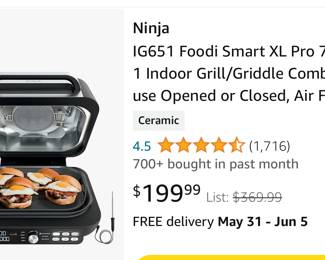 Ninja Grill - Still in the Box, Didn't want to open it, but I attached a Picture.