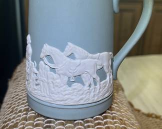 Vtg. Dudson Hanley Green Creamer - Hunting Scene 