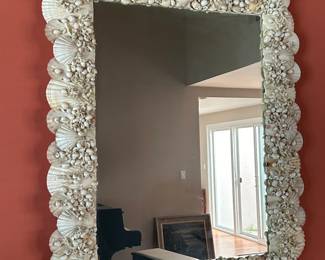 Large seashell mirror