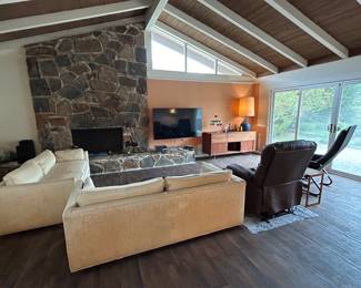 W. & J. Sloane down filled Mid Century sofas.